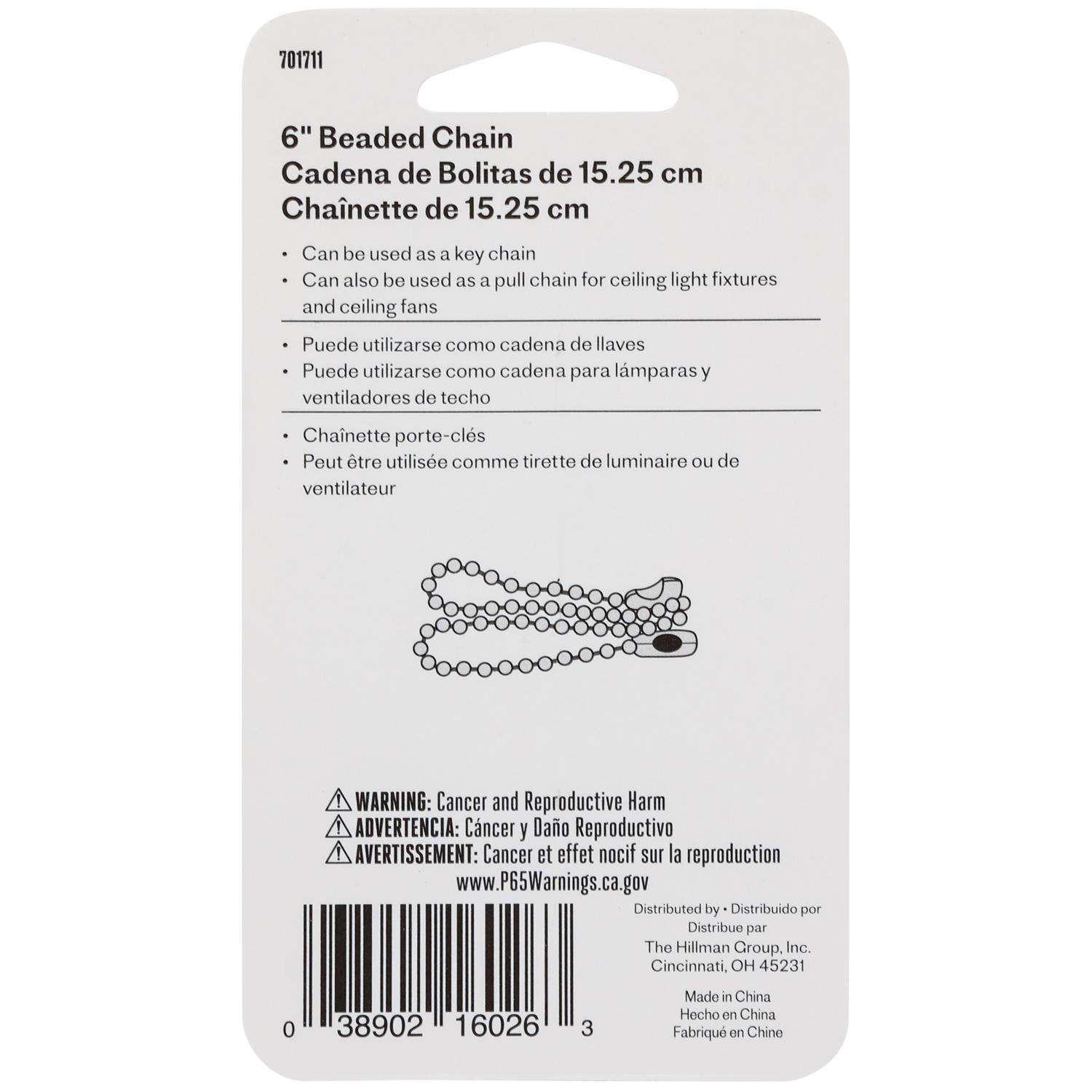 Hillman 2 in. D Metal Silver Belt Hooks/Pocket Chains Key Chain