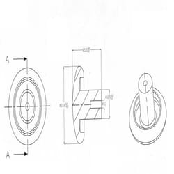 Richelieu Functional Round Cabinet Knob 1-11/32 in. D 31/32 in. 1 pk