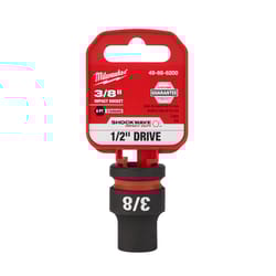 Milwaukee Shockwave 7/16 in. X 1/2 in. drive SAE 6 Point Standard Impact Socket 1 pc