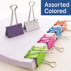 Bazic Products Assorted Size Assorted Color Binder Clips 12 pk