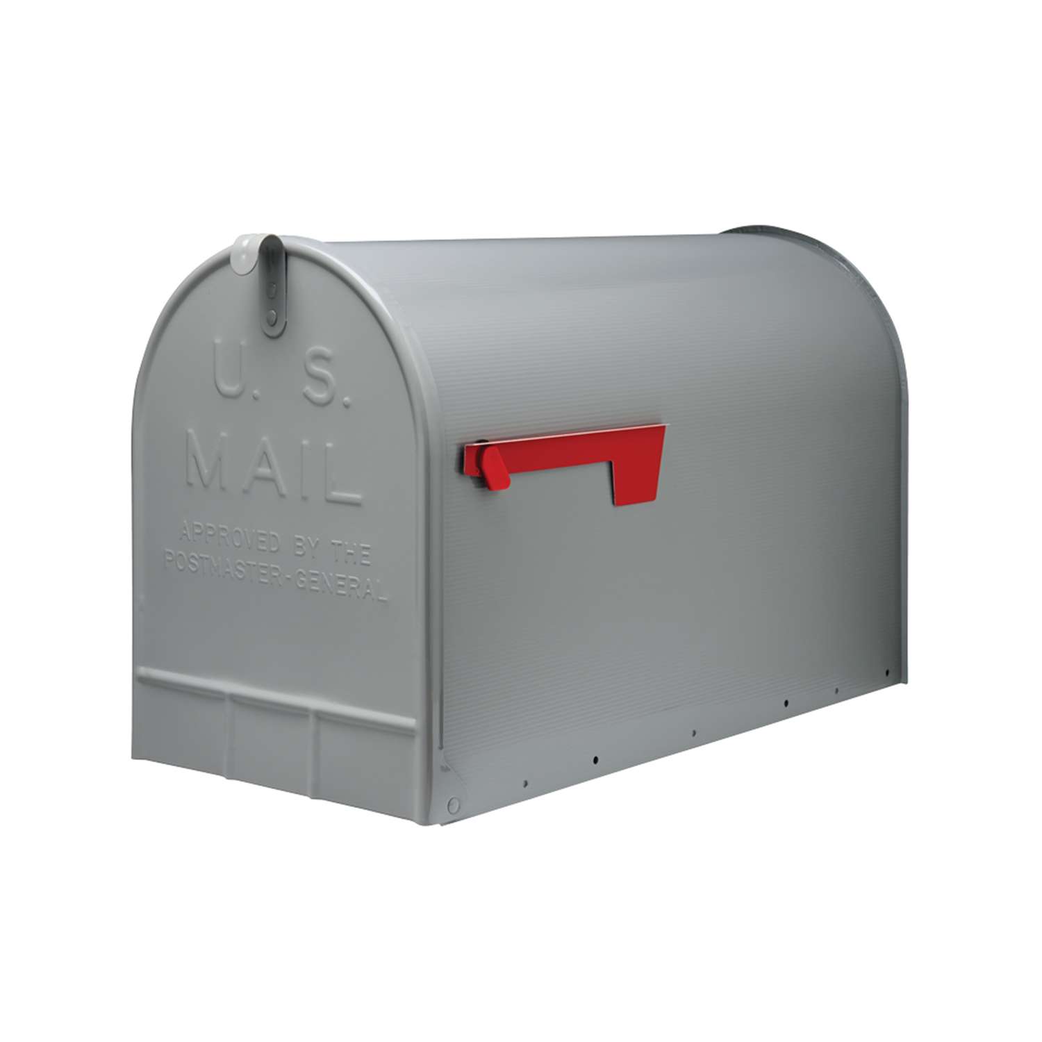 Gibraltar Mailboxes Stanley Classic Galvanized Steel Post Mount Gray
