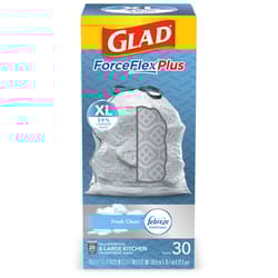Glad ForceFlex Plus 20 gal Fresh Trash Bags Drawstring 30 pk