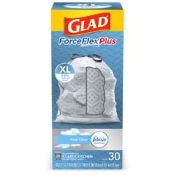 Glad ForceFlex Plus 20 gal Fresh Trash Bags Drawstring 30 pk