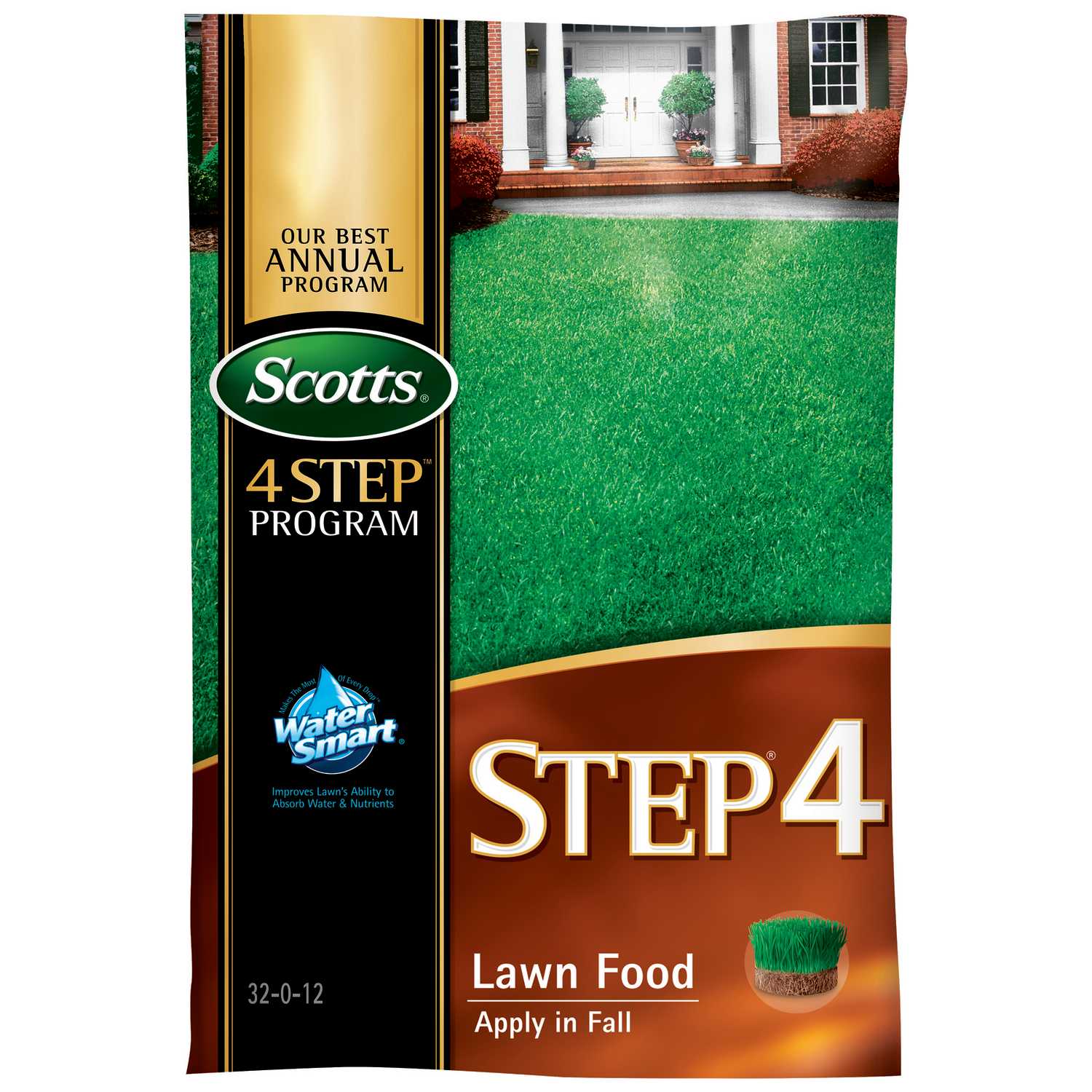 Scotts Step 4 32-0-12 Lawn Fertilizer For All Grass Types 13.29 lb