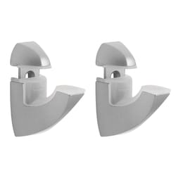 Dolle Scoop 3 in. H X 1 in. W X 2.5 in. D Silver Metal Shelf Clips