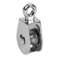 Campbell 1-1/2 in. D Nickel Zinc Single Sheave Rigid Eye Pulley