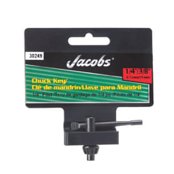 Jacobs 1/4 to 3/8 in. X 1/4 in. KG1 Chuck Key T-Handle Steel 1 pc