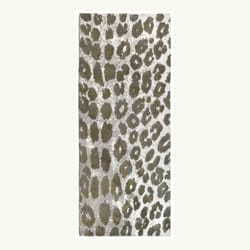 Simple Spaces 21 in. W X 54 in. L Brown/White Leopard Polyester Accent Rug