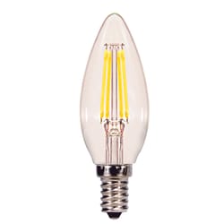 Satco C11 E12 (Candelabra) LED Bulb Natural Light 40 Watt Equivalence 1 pk