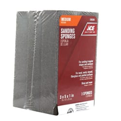 Ace  5 in. L x 3 in. W x 1 in.  80 Grit Medium  Extra Large  Sanding Sponge 