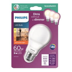 Philips Ultra Definition LED 60-Watt A19 Light Bulb, Frosted Daylight,  Dimmable, E26 Base (4-Pack) 