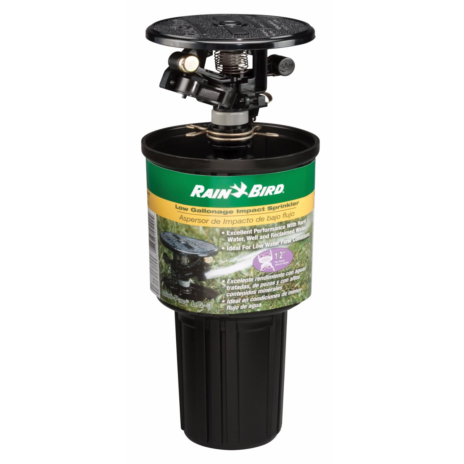 Rainbird LG-3 Pop-Up Impact Sprinkler with Spray distances from 26 - 41 ft