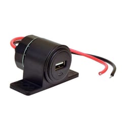 Custom Accessories 12 V Black Flush Mount USB Port 1 pk