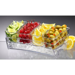 Prodyne Condiment Bar On Ice Clear Acrylic 4 Compartment Server 1 pk