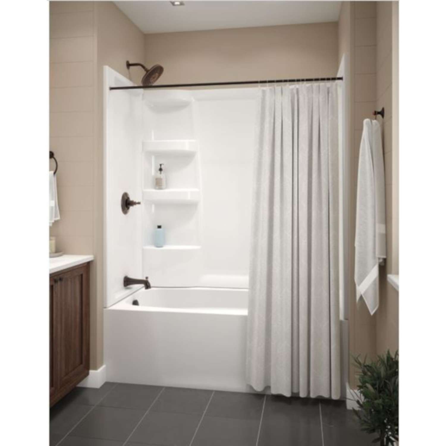 1pc Adhesive Angle Shelf For Bathroom, Kitchen, Toilet, Bathtub