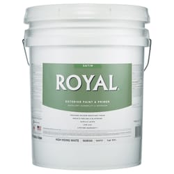 Royal Satin High Hiding White Paint Exterior 5 gal