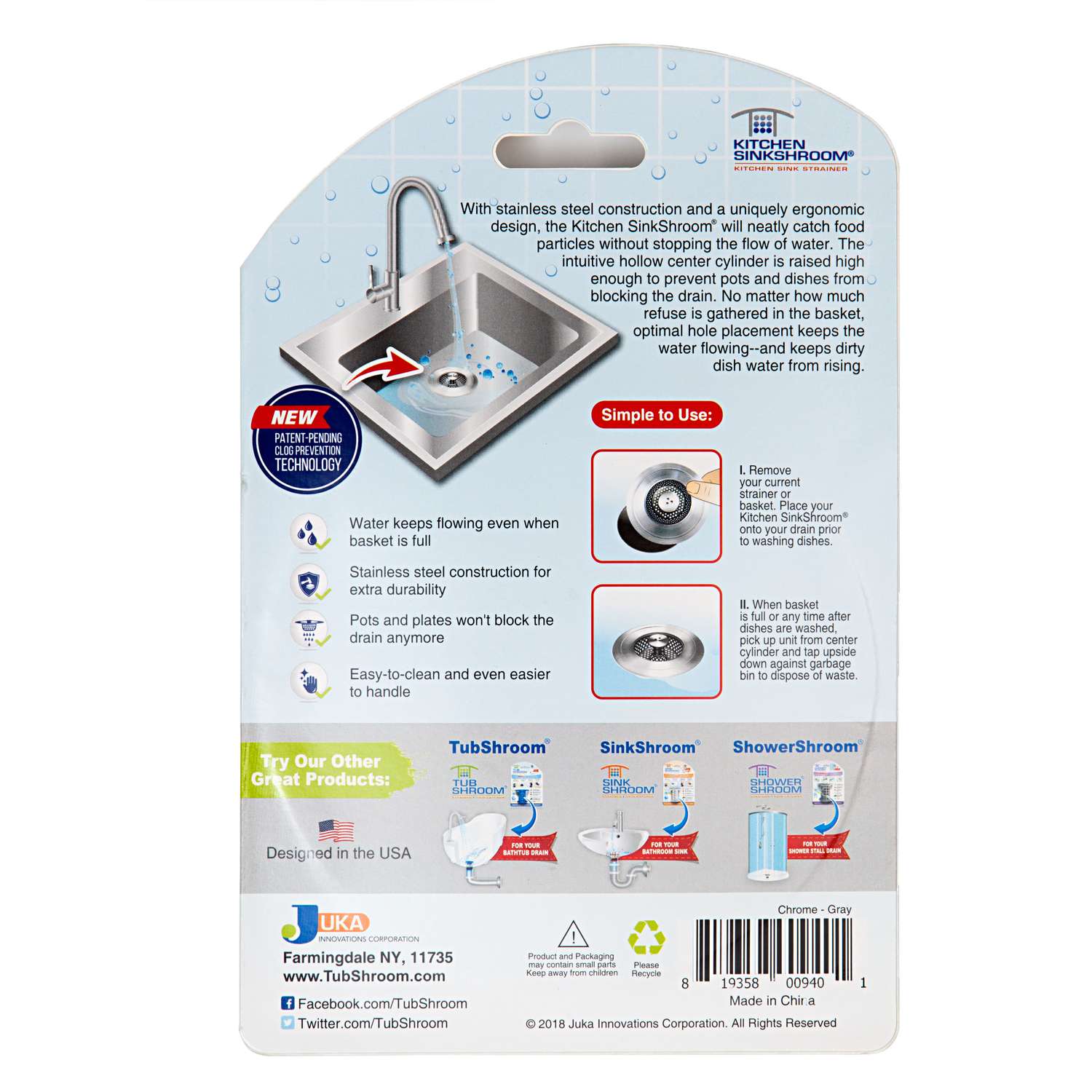 Kitchen Sinkshroom As Seen On TV Chrome Stainless Steel Kitchen Sink