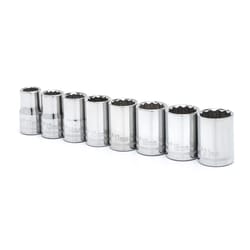 Crescent 1/2 in. X 1/2 in. drive Metric 12 Point Socket Set 8 pc