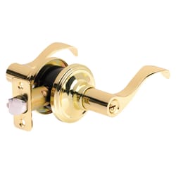 Ace Wave Polished Brass Entry Door Knob 1-3/4 in.