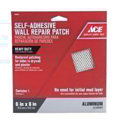 Ace  0.5 ft. L x 6 in. W Reinforced Aluminum  Silver  Self Adhesive Wall Repair Patch 