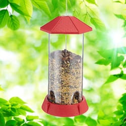 North States Village Wild Bird 2.25 lb Plastic Tube Bird Feeder 4 ports