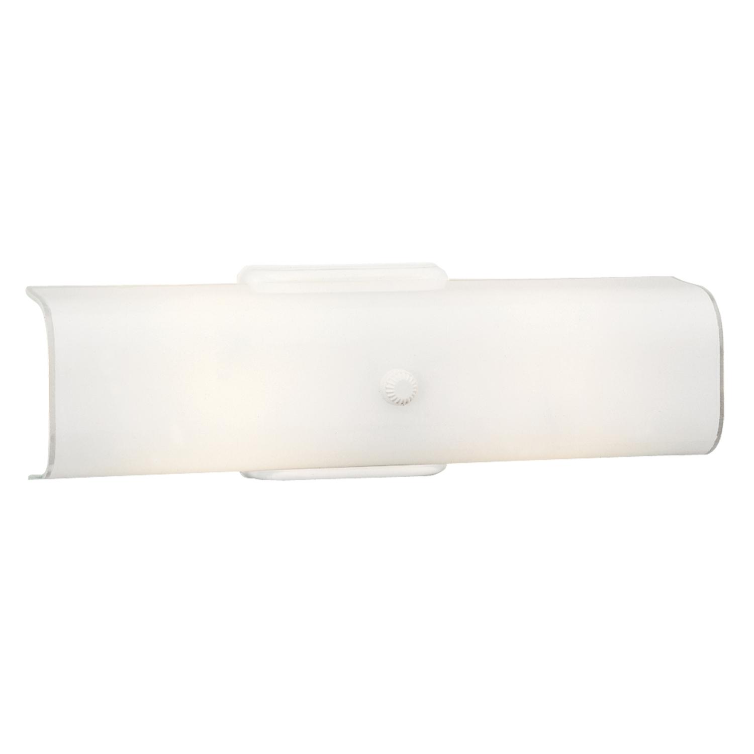 Design House White 2 lights Bathroom Channel Fixture Surface Mfr 501452 Ace Hardware