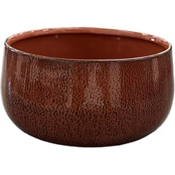 Robert Allen 5 in. D Steel Mini Bella Bowl Planter Sienna Haze