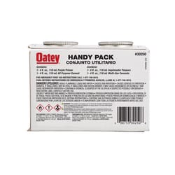 Oatey Handy Pack Clear Primer and Cement For PVC 2 pk