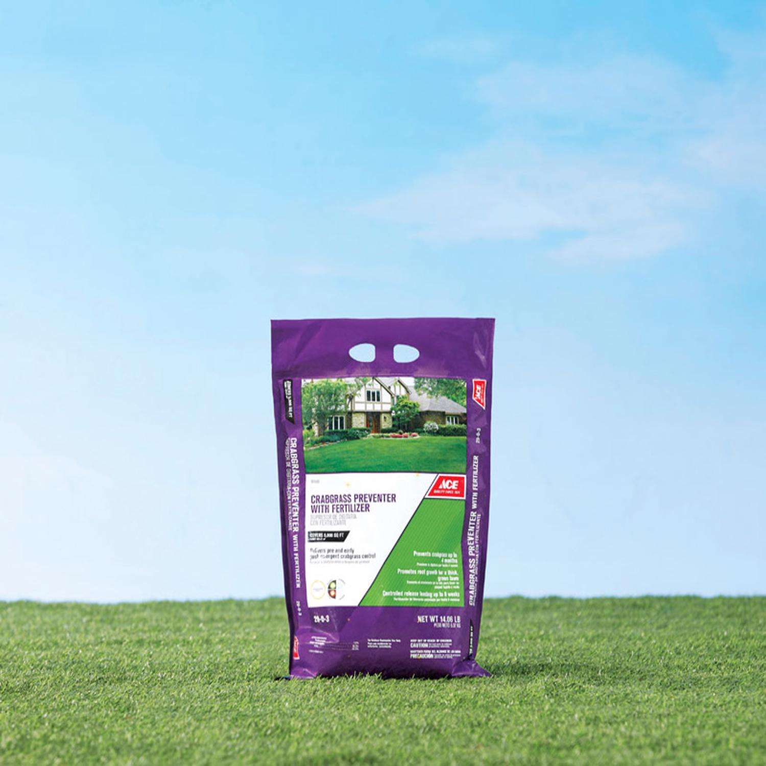 Ace Crabgrass Preventer Lawn Fertilizer For All Grasses 5000 sq ft - Ace  Hardware