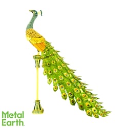 Fascinations ICONX Peacock Full Color 3D Metal Model Kit Multicolored