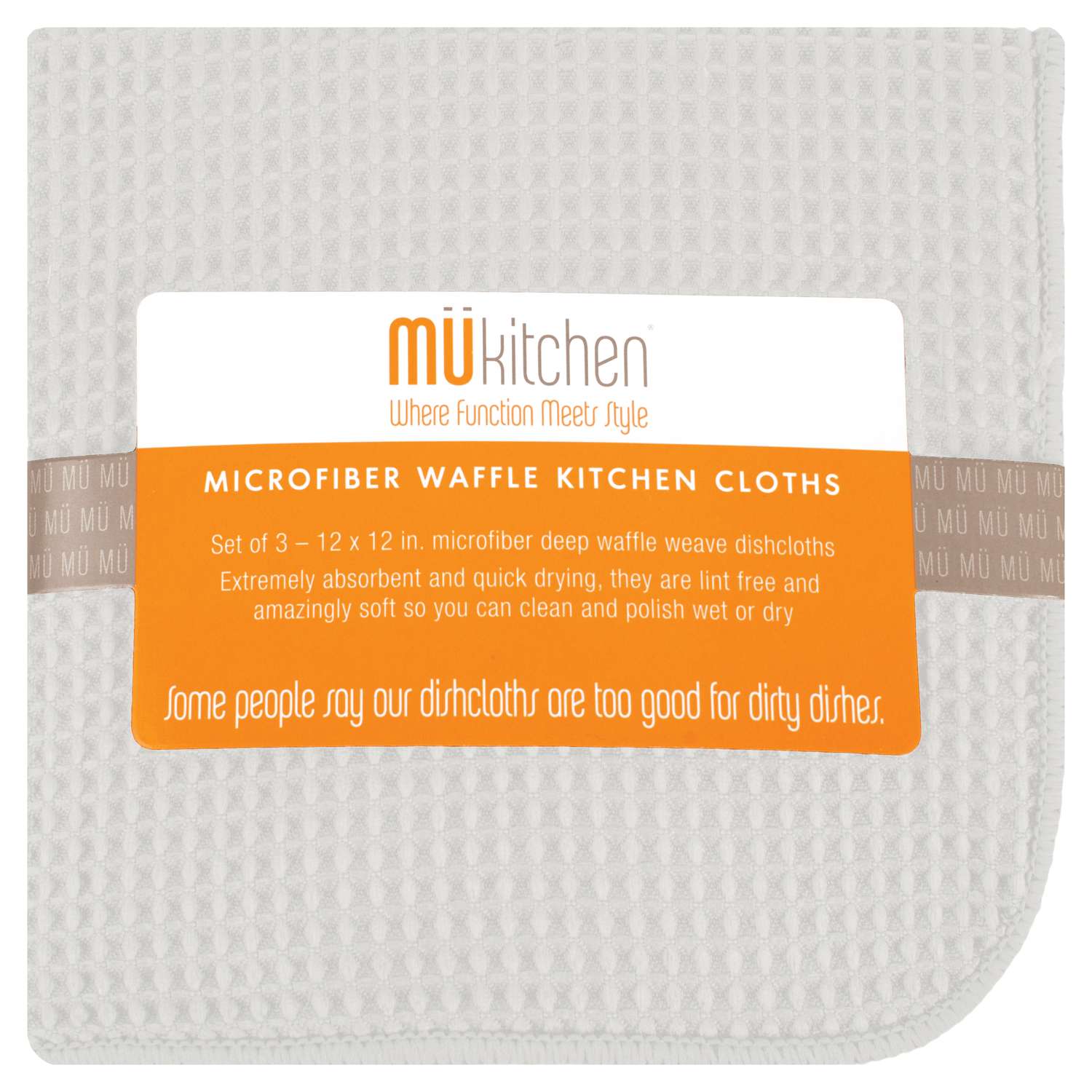 Mu Kitchen Waffle Microfiber Dish Cloths Set of 2