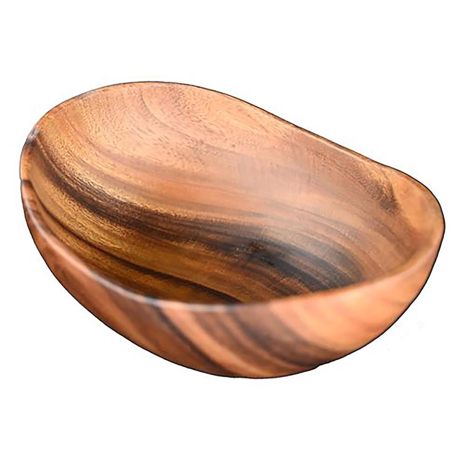 Pacific Merchants Natural Acacia Wood Oval Bowl Bowl 1 ct Sansujyuku sansujyuku.com