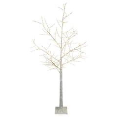 Holiday Bright Lights LED Warm White Lighted Birch Tree 60 in. Yard Decor