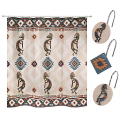 Avanti Linens Navajo Dance 72 in. H X 72 in. W Multicolored Shower Curtain W/Hooks Poly/Cotton