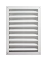 Master Flow 14 in. W X 24 in. L White Aluminum Wall Louver