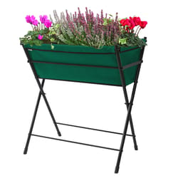 VegTrug Poppy Go 31.1 in. H X 25.5 in. W Steel 15.7 Planter Green