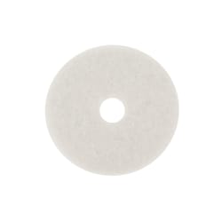 3M 24 in. D Non-Woven Natural/Polyester Fiber Floor Polishing Pad White