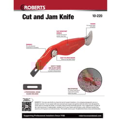 Roberts 12.5 in. H X 5.25 in. W X 1 in. L Aluminum Cut and Jam Carpet Knife 1 pc
