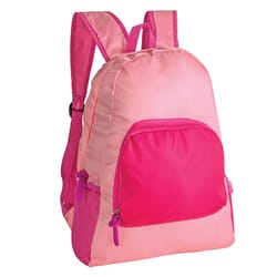 Fitkicks Hideaway Daypack Pink Backpack 14 in. H X 7 in. W