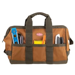 Bucket Boss Gatemouth 12 in. W X 9 in. H Polyester Tool Bag 17 pocket Brown 1 pc