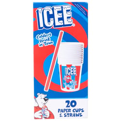 ICEE Cups & Straws Paper 1 pk