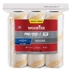 Wooster Pro/Doo-Z FTP Synthetic Blend 9 in. W X 1/2 in. Regular Paint Roller Cover 3 pk