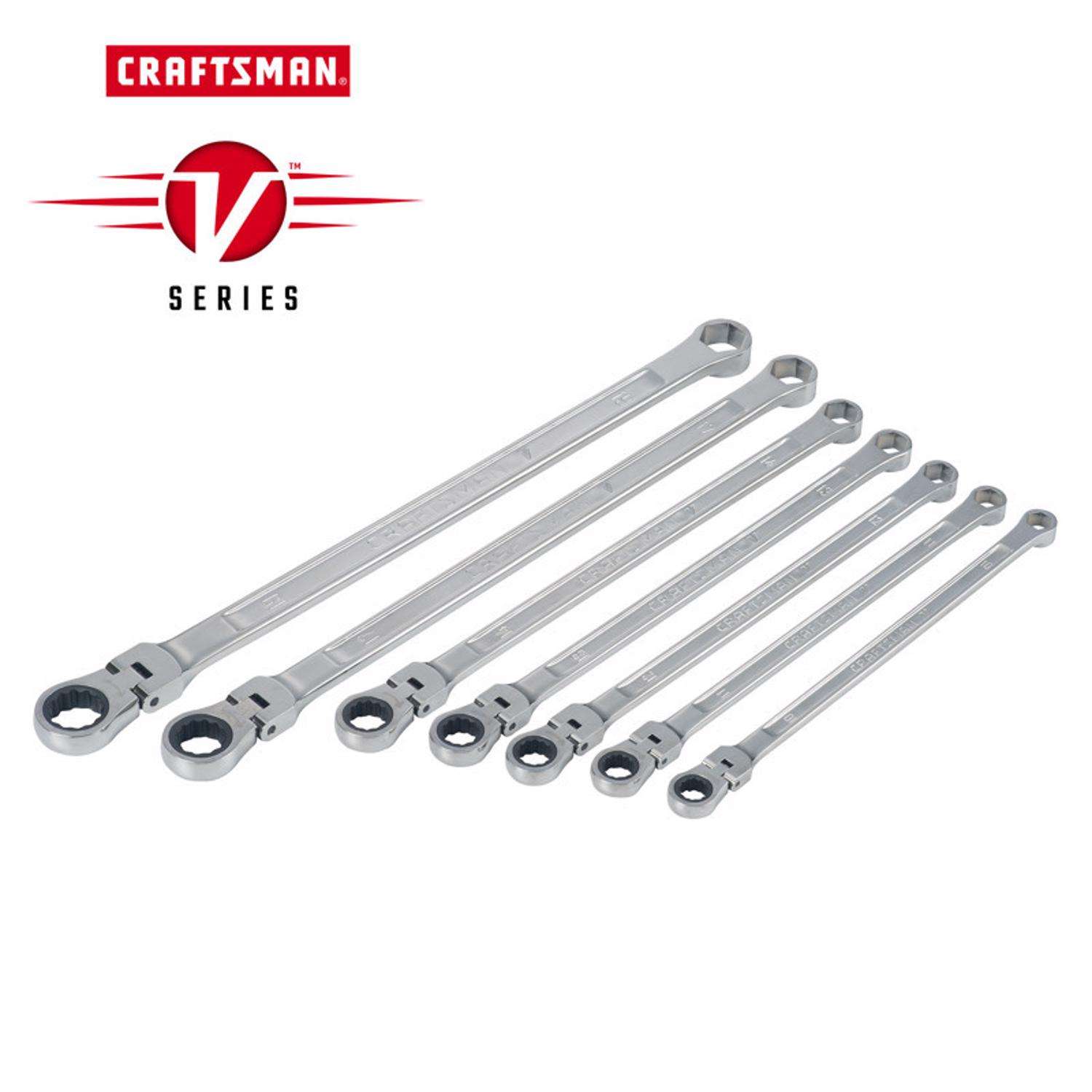Craftsman V-Series Metric Extra Long Flex Head Box Wrench Set, 7-Piece