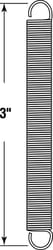 Prime-Line 3 in. L X 5/16 in. D Extension Spring 2 pk