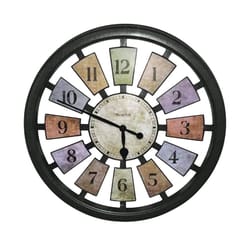 Westclox 18 in. L x 17 in. W Indoor Casual Analog Wall Clock Plastic Multicolored