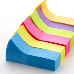 Bazic Products 1.75 in. W X 0.5 in. L Assorted Neon Page Markers 10 pad