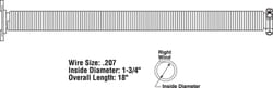 Prime-Line 150 lb. Garage Door Torsion Spring 18 in. L