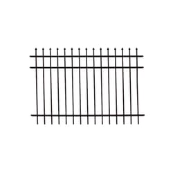 Fortress Building Products Athens 4 ft. H X 1 in. W X 6 ft. L Powder Coated Black Aluminum Fence Pan