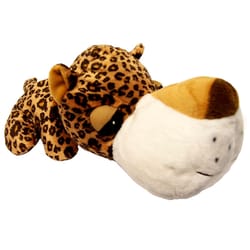 FatHedz Multicolored Plush Cheetah Dog Toy Mini 1 pk