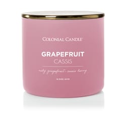 Colonial Candle Pop of Color Copper/Pink Grapefruit Cassis Scent Candle Jar 14.5 oz